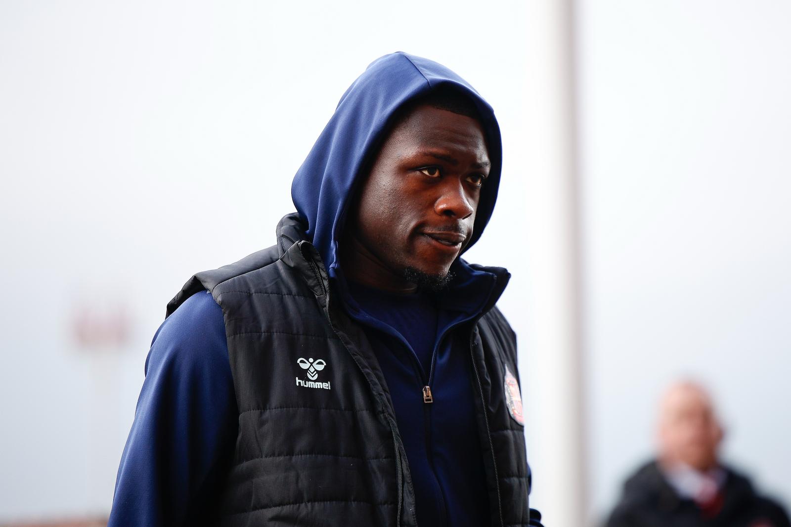 Brian Brobbey of Sunderland arrives for todays game during the Premier League match between Sunderland and Crystal Palace at the Stadium Of Light, Sunderland, UK on 17 January 2026.